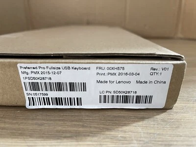 Lenovo 00XH575 Keyboard Lenovo Preferred Pro Full Size USB Keyboard -Inc VAT - Image 1 of 4