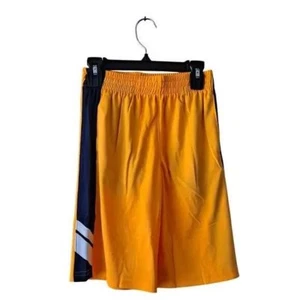 Lands' End Athletic Shorts Kids Activewear Orange Navy Blue M - Picture 1 of 4