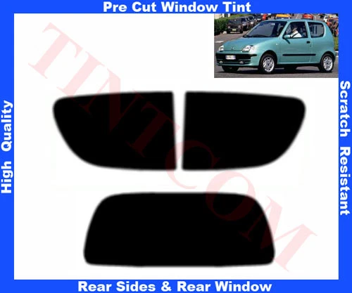 TINTCOM Film Solaire Prédécoupé Teinté Fiat Seicento 3P 98-05 Vitres Arrière&Lunette AR