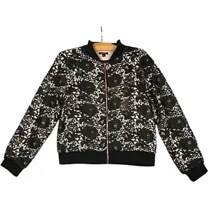 Stella and Dot schwarze Danielle Bomberjacke mit Spitze Gr. M Whimsigoth romantisch - Bild 1 von 12