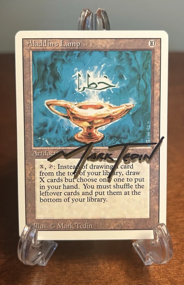 MTG Aladdin's Lamp Revised Signed Artist Proof AP Mark Tedin Magic - Image 1 of 2