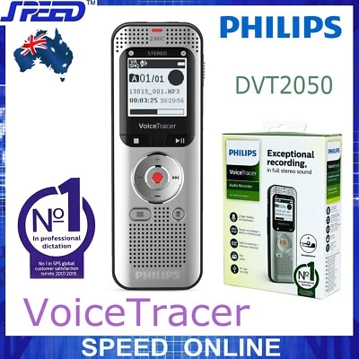 Philips DVT2050 VoiceTracer Audio Recorder - 2x Mic / 8GB / FM Radio / Earphones - Image 1 of 4