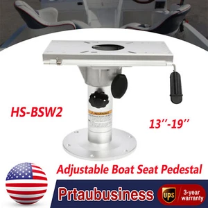 Adjustable Height Boat Seat Pedestal Boat Chair Base W/ Aluminum Slide Swivel - Picture 1 of 19