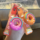 Cartoon donut keychain pendant, cute girl backpack pendant, car keychain