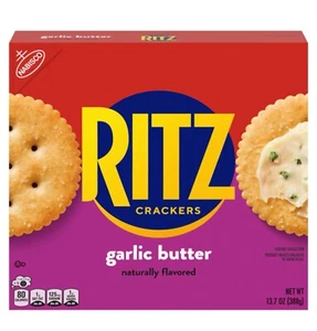 🟠 New Nabisco Ritz Crackers Garlic Butter 5g Whole Grain Flavor Box 13.7oz - Picture 1 of 2