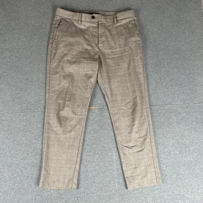 Pantalones de vestir Banana Republic ajustados de lana a cuadros para hombre 34/30 Foto 1 de 4