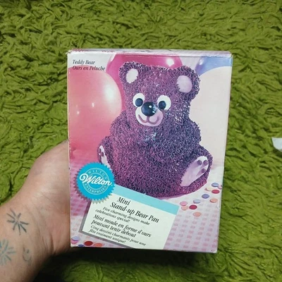 Wilton Mini Stand Up Bear Pan 5" Box & Instructions 1997 Vintage Complete New - Image 1 of 4