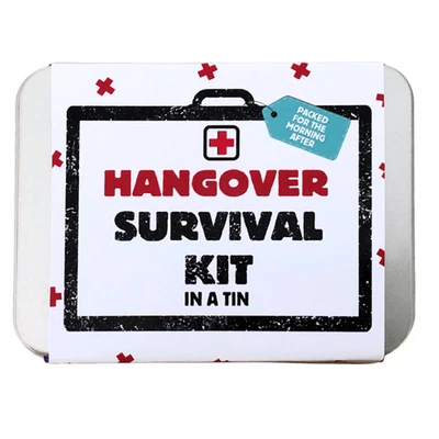 SURVIVAL KIT IN A TIN Kit de supervivencia para resaca - Regalo divertido para despedida de soltero, despedida de soltero, 18, 21 cumpleaños