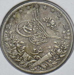 Egypt 1907 AH 1293 2 Qirsh 195385 combine shipping - Picture 1 of 2