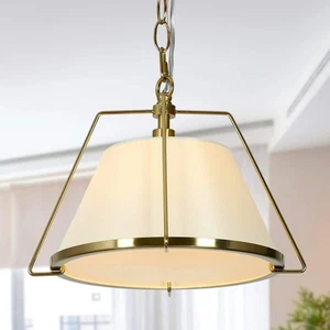Uolfin Modern Copper Gold Pendant Light, 1-Light Brass Bowl Island Pendant Light - Picture 1 of 6