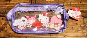 Hello Kitty & Friends Valentines Clear Stationary Zipper Pouch - Picture 1 of 4