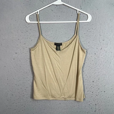 Banana Republic Womens Size Medium Stretch Beige Spaghetti Strap Tank Top - Image 1 of 4