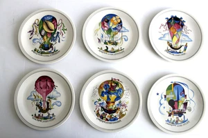 Vintage 1980er Villeroy & Boch Jean Mercier Le Ballon 6 Salatteller… makellos - Bild 1 von 9