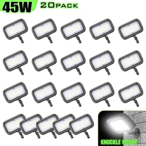 20 Pack 45W Outdoor Security Mini LED Flood Lights with Knuckle Mount 100-277VAC - Picture 1 of 14