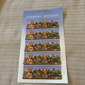 4912-1915 Farmers Market Sheet of 20 Forever Stamps 2014 - Picture 1 of 2