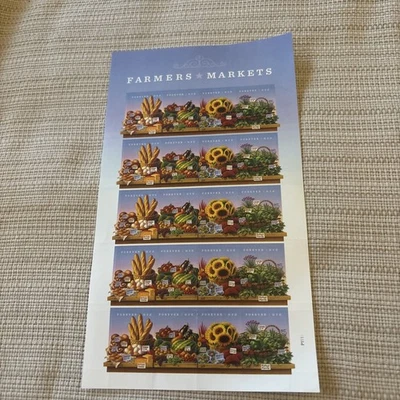 4912-1915 Farmers Market Sheet of 20 Forever Stamps 2014 - Image 1 of 2