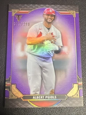 2022 Topps Triple Threads Albert Pujols #71 Purple #d 277/299 Cardinals U - Image 1 of 2