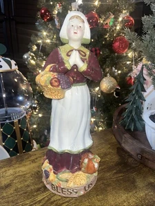 "Estatuilla de porcelana peregrino Kaldun & Bogle Acción de Gracias Bendícenos 13"" Granja" - Imagen 1 de 4
