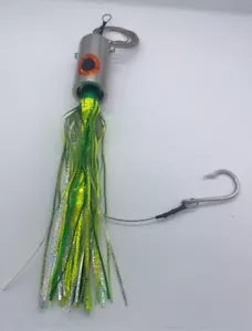 Salt Slayer® High Speed Stainless Steel Trolling Lure Rattling head Mylar skirt - Picture 1 of 3
