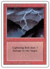 MTG X1: Lightning Bolt, Revised Edition, C, Moderate Play