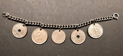 Antikes Armband mit Münzen Metall u.a. Kaiserreich - Bild 1 von 4