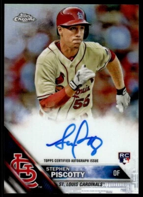 2016 Topps Chrome Rookie Auto REFRACTOR Stephen Piscotty Auto /499 St. Louis — 第 1/2 张图片