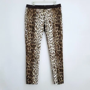 Michael Kors Animal Leopard Print Women's Cotton Blend Pants Size 8 - Picture 1 of 19