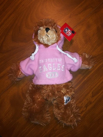 Good Stuff Licensed NFL Philadelphia EAGLES Stuffed Bear W/ Pink Jersey Cover