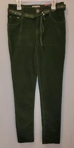 NWT GIRLS SKINNY MUDD FOREST GREEN,  ADJUST WAIST, FINE CORD PANTS/JEANS SIZE 14 - Picture 1 of 5