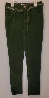 NWT GIRLS SKINNY MUDD FOREST GREEN,  ADJUST WAIST, FINE CORD PANTS/JEANS SIZE 14 - Image 1 of 4