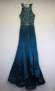 Envious Couture Prom Dress 14 Sequin Beaded Lace Up Whimigoth Maxi Gown READ - Picture 1 of 22