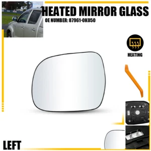 1X LEFT LHS SIDE MIRROR GLASS FOR 2005-2015 Toyota Hilux GGN15 KUN26 TGN16 - Picture 1 of 13