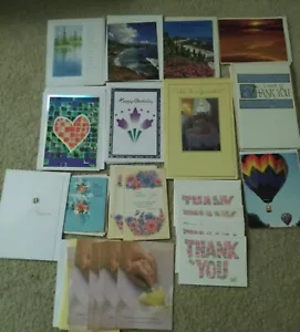 greeting cards flowers heart love thank you scenery - Picture 1 of 1