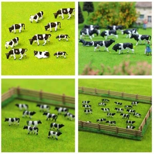 Miniature N Gauge Farm Cow Set 60pcs Plastic Cow Models for Train Scenes - Picture 1 of 9