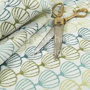 New Green Blue Mixed Modern Pattern Balloon Texture Chenille Upholstery Fabric - Picture 1 of 5