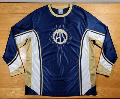 Nike Jersey Youth Large (14-16) Blue Gold White Long Sleeve Performance Material - Image 1 of 2