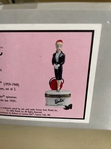 PHB BARBIE-“COMMUTER SET” THE NOSTALGIC SERIES-PORCELAIN HINGED BOX 2000 NIB COA - Picture 1 of 13