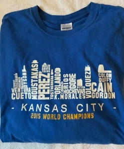 2015 MLB Kansas City Royals World Series Baseball Shirt Mens XL - Picture 1 of 2