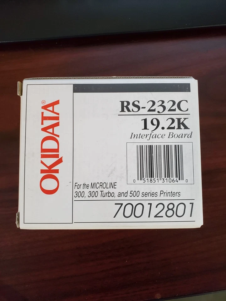 NEW OKIDATA Microline Printers RS-232C 19.2K Interface Board 70012801 #69j - Image 1 of 1