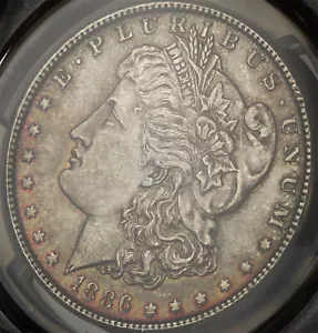 1886 Morgan Dollar PCGS MS-63 - Blue, Green, & Pink Hue Toning! - Picture 1 of 4