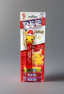 NEU Pokémon PIKACHU mit Weihnachtsmannhut Holiday Pez Süßigkeitenspender & 3 Pez Süßigkeiten Packs - Bild 1 von 6