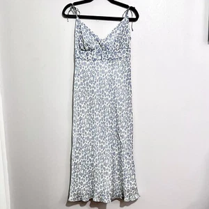NWT J.Crew Powder Blue 100% Silk Floral Spaghetti Strap Sundress MSRP$128 - Picture 1 of 20
