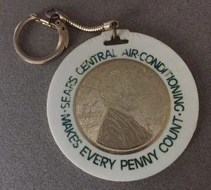 rare Vintage Sears 1972 make every penny count large keychain - Picture 1 of 3