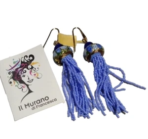 Il Murano Di Francesca Millerose Tassel Earrings SS YGP Colour: BlueIl Murano Di - Picture 1 of 6