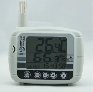 Temperature Humidity Dew Point Meter Tester Data Logger 16K Memory USB 8808 - Picture 1 of 2
