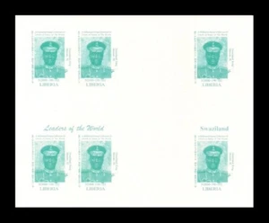 Liberia 1999 Swaziland Eswatini King Mswati Dlamini Imperf Bloc MNH (PB) - Picture 1 of 1