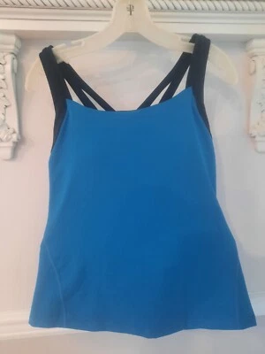 Sujetador sin mangas Lucy Fitness Fix azul verdadero incorporado precio de venta sugerido por el fabricante 59,00 USD LG NUEVO Foto 1 de 4