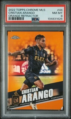 Cristian Chicho Arango 2022 Topps Chrome MLS Orange #12/25 RC Rookie #44 PSA 8 - Image 1 of 2