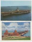 Postcard U.S.S. Forrestal Aircraft Carrier, Hampton Roads VA US NAVY PIER LOT 2