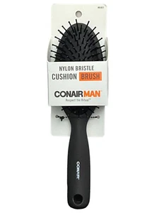 ConairMan Respect The Ritual Nylon Bristle Cushion Brush Black - Picture 1 of 2